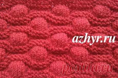 Узор шишечки спицами - описание | Ажур