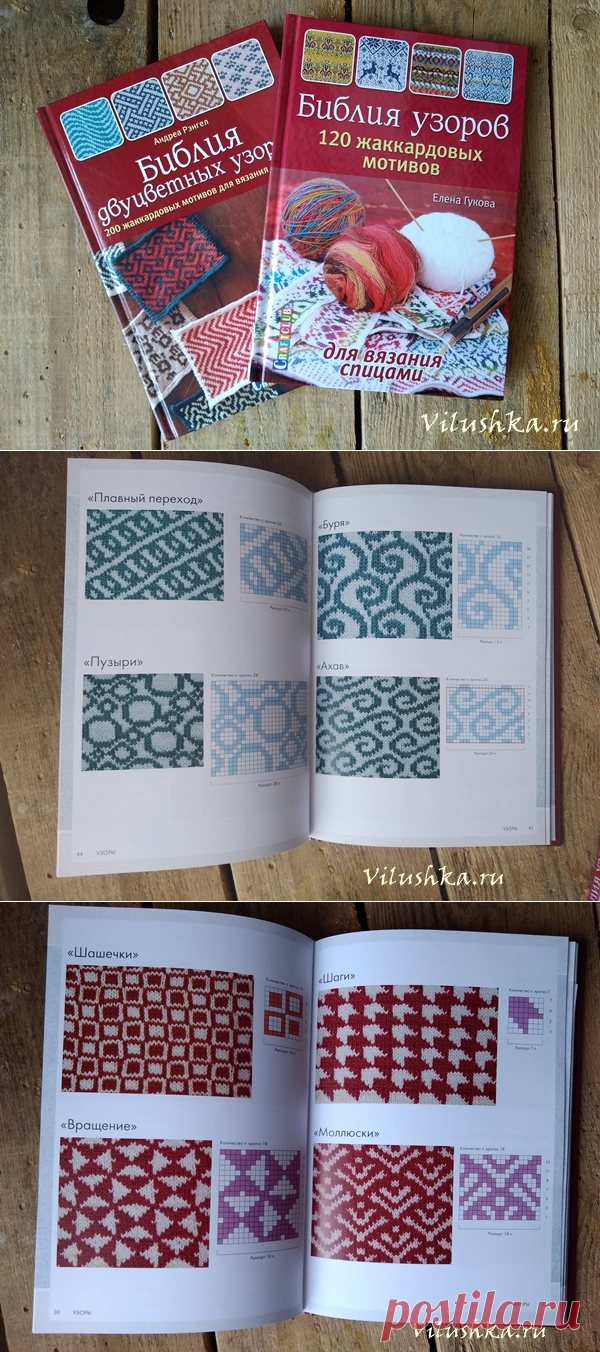 Жаккардовые узоры из книги