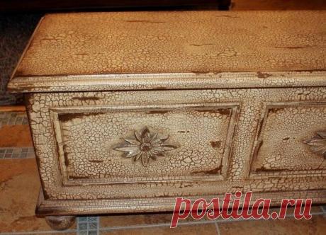 Тумба в винтажном стиле с патиной своими руками