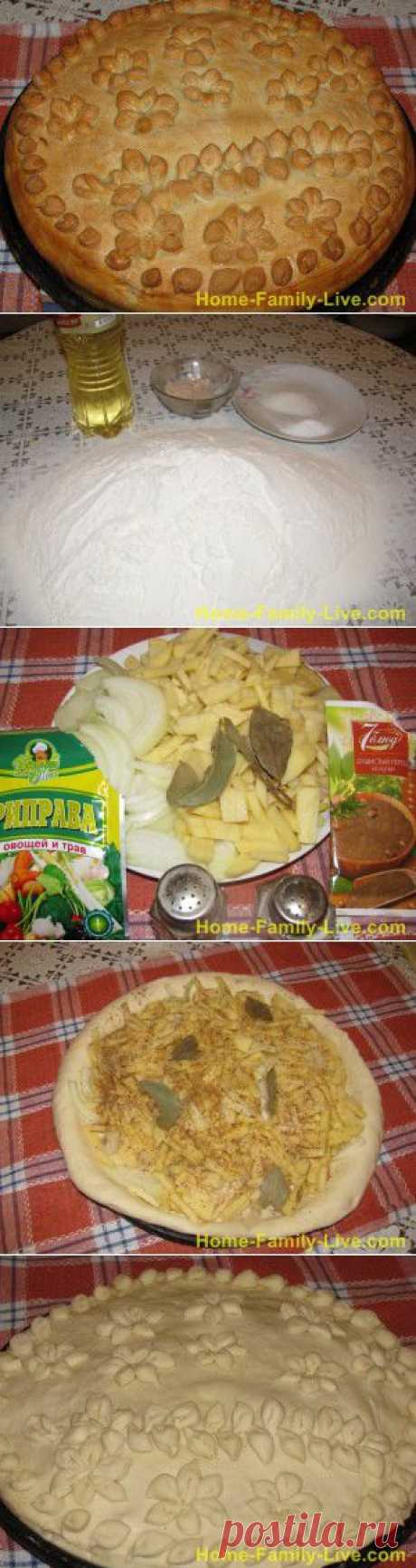 Пирог с картошкой и луком