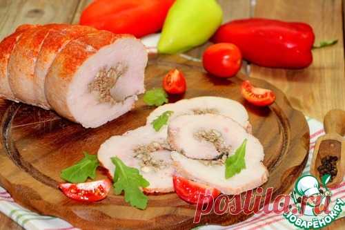 Индюшиный рулет с горчично-ореховой начинкой - кулинарный рецепт