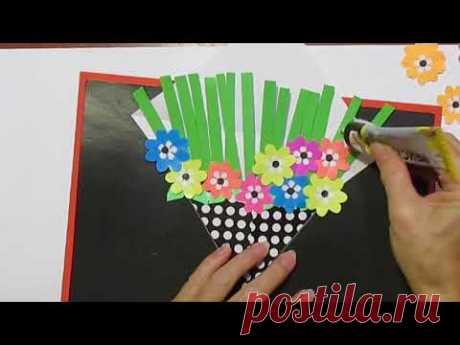 DIY АнтиСтресс 3Д Открытка C Цветами🌸Подарок для Мамы Ко Дню Рождения, Дню Матери, 8 марта