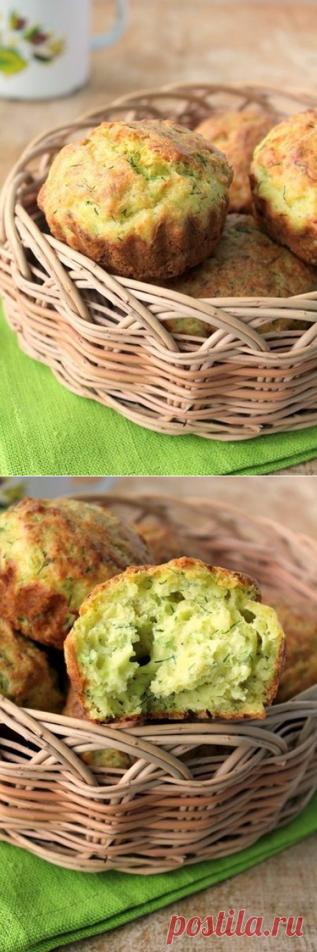 Творожные маффины с кабачком. Маффины получаются очень ароматные и вкусные!
