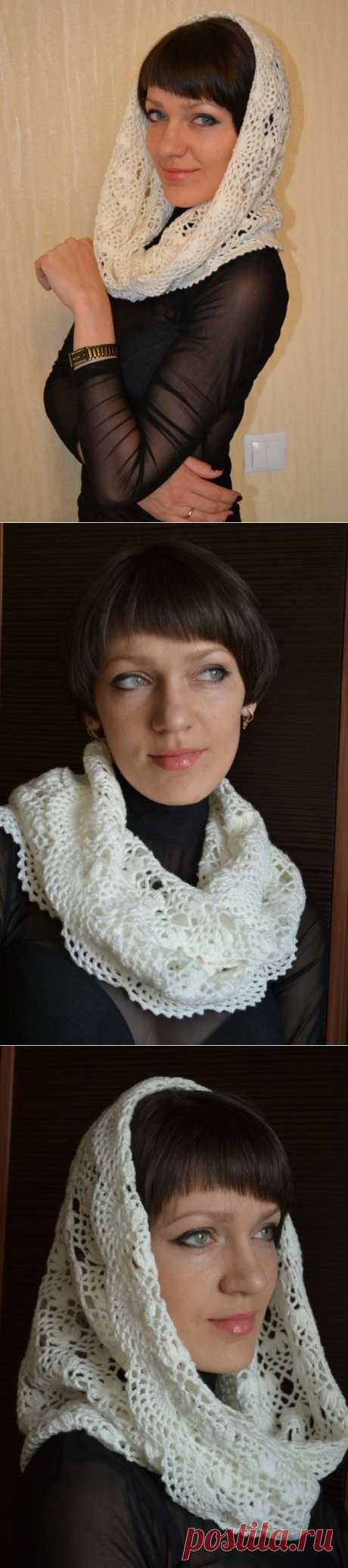 White Handmade Scarf scarf knitted от crochetbyYakunina на Etsy