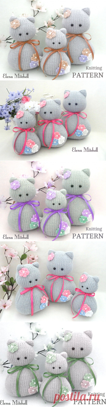 Knitting PATTERN Animal Knit Pattern Cat Animal Patterns
