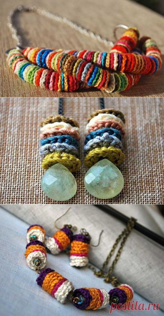 Украшение из остатков пряжи / KNITLY.com - блог о рукоделии, мастерклассы