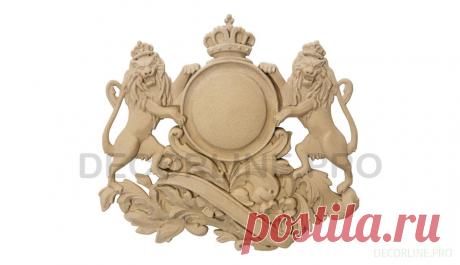 Резной декор из древесной пасты, древесной пульпы, полимера, полиуретана, ППУ, МДФ, прессованный декор, декор из массива, декор из дерева KV-01 Размер/Size: 140-155-12