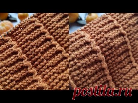 Свяжите шарф этим узором, обернитесь пару раз и вы погрузитесь в невесомую нежность🍁🧶knitting.