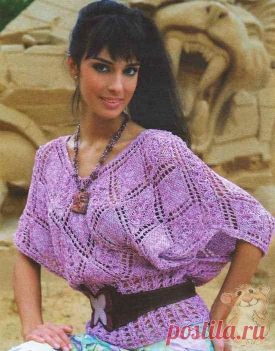 Летние топы, маечки для женщин спицами - Схемы и описания вязаных изделий | «Хомяк55.ру» сайт о вязании