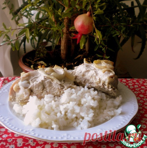 Курица с луком и горчицей - кулинарный рецепт