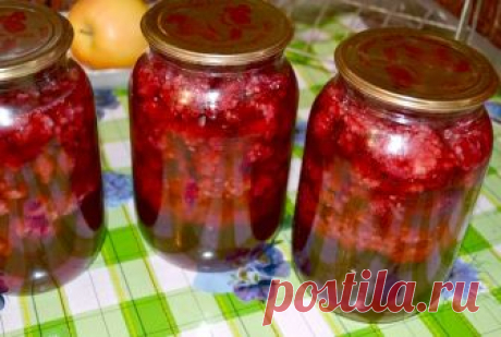 Малина в собственном соку с сахаром на зиму