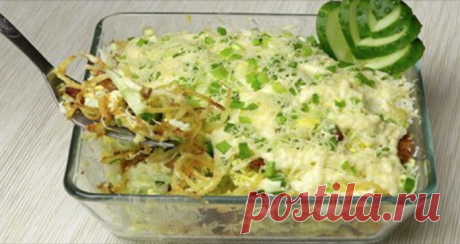 Вкусный куриный салат с картофелем