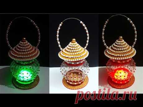 Jak zrobić latarnię / lampę / świecznik z plastikowej butelki | DIY lampa / latarnia przy użyciu materiału z recyklingu