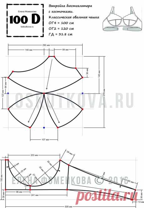 Предлагаемая конструкция бюстгальтера хорошо поддерживает и формирует грудь, что важно для большой груди.