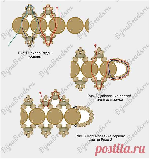 Браслет из бисера и кристаллов Swarovski