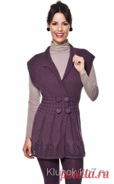 Жилет-туника спицами