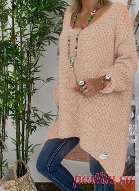 Dziana Moda: Duży sweter na drutach