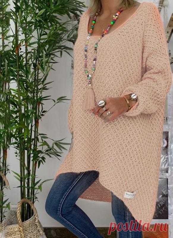 Dziana Moda: Duży sweter na drutach