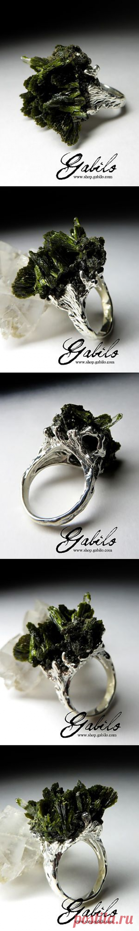 Кольцо с эпидотом