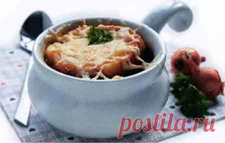 Суп луковый, запечённый с сыром рецепт приготовления