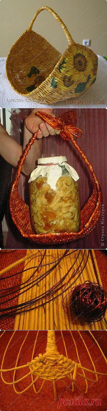 Мастер-класс: Корзина из газет на проволоке.. Обсуждение на LiveInternet