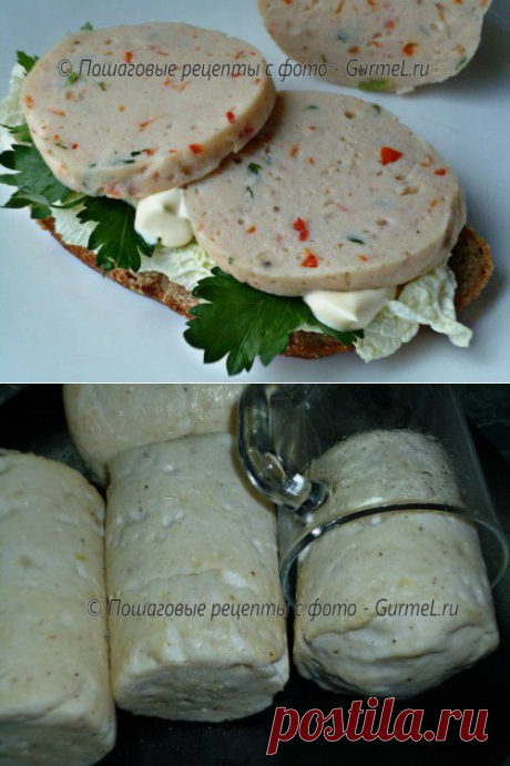 Колбаса в кружке (домашняя, варёная)