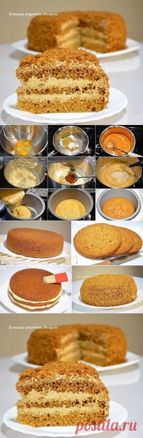 Ооочень вкусный, нежный и влажный бисквитный Медовик со сливочным кремом