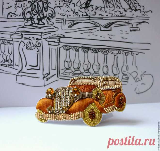 Brooch Vintage / Classic Car – shop online on Livemaster with shipping - B3893COM | Azov