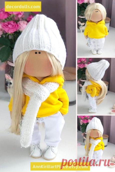 Winter Decor Doll Handmade Portrait Custom Doll Tilda | Etsy