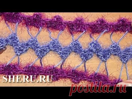 Crochet Hairpin Lace For Beginners Урок 31 Как обвязать ленту связанную на вилке