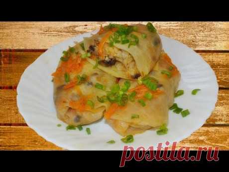 Постные голубцы с грибами и рисом - ВКУСНО!!! - YouTube