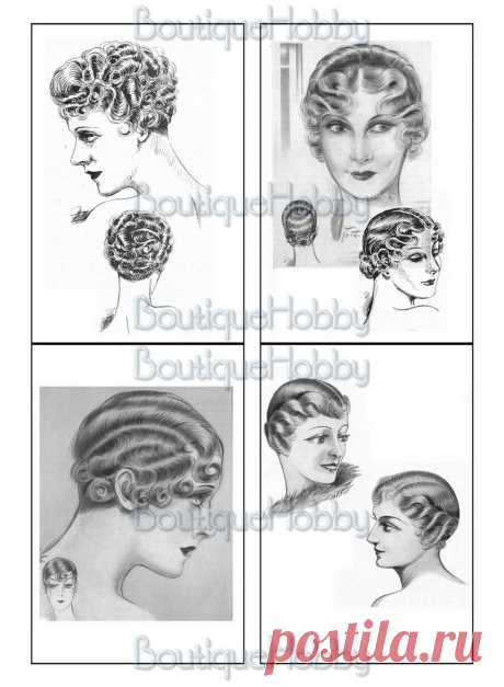 Vintage ladies ephemera printableVintage Hairstyles catalog | Etsy
