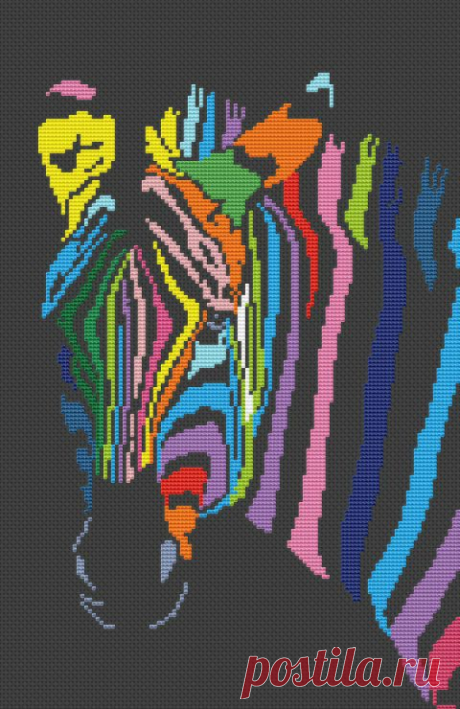 Gallery.ru / радужная Зебра - Радужное - Norsvet