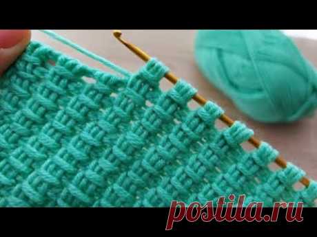Fun and Beautiful 💚 Tunisian Crochet Pattern ✨️