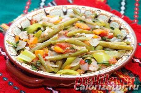 Стручковая фасоль тушеная с овощами - калорийность, состав, описание - www.calorizator.ru