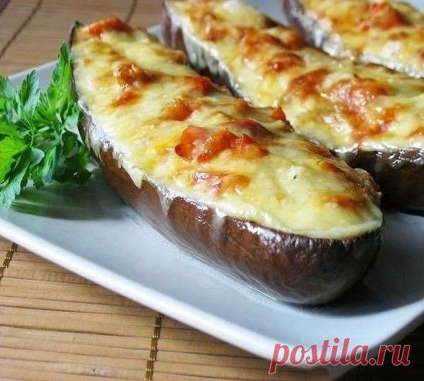 Лодочки из баклажанов