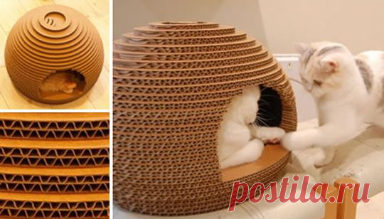 сделать домик для кошки своими руками: 128 тыс изображений найдено в Яндекс.Картинках