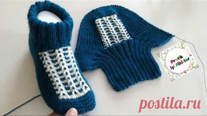 dikişsiz çok kolay bayan patik yapımı/desenli patik modelleri/bot patik modeli