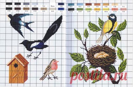 вышивка мелких птичек гладью рисунки птичек: 11 тыс изображений найдено в Яндекс.Картинках
