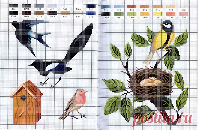 вышивка мелких птичек гладью рисунки птичек: 11 тыс изображений найдено в Яндекс.Картинках