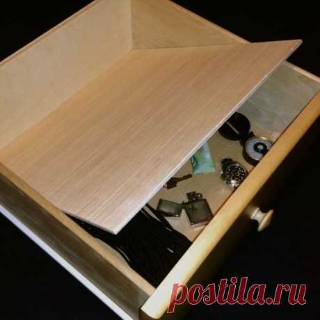 Делаем тайник в ящике письменного стола | Своими руками
