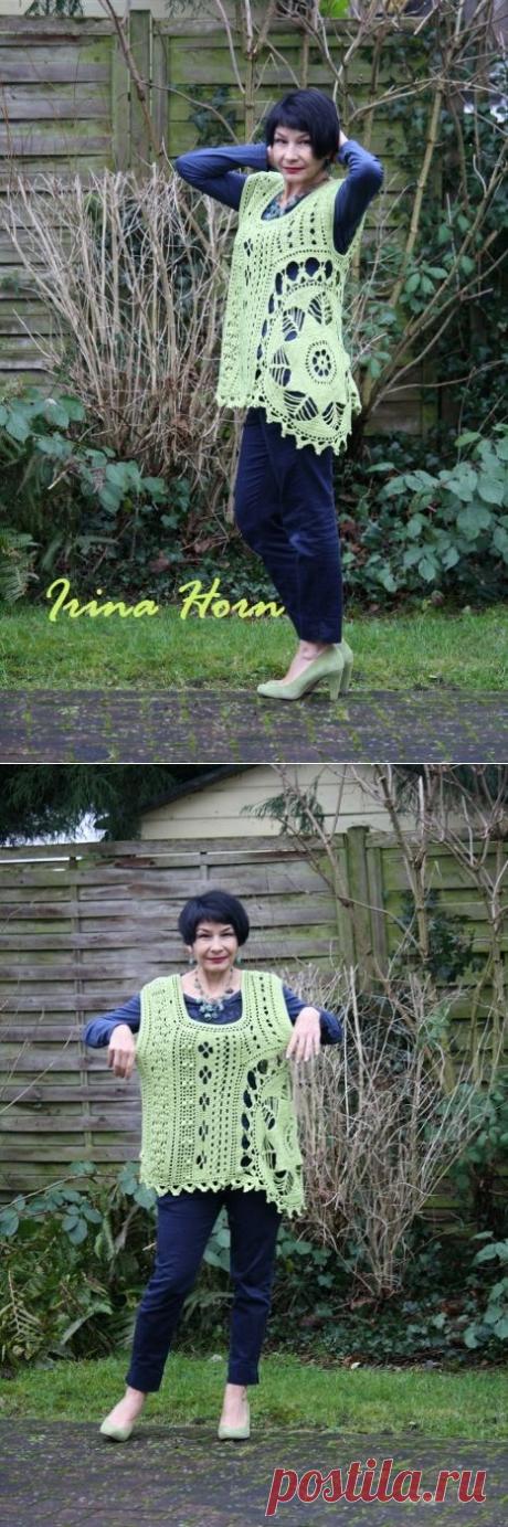 майка- жилет для подруги:мое хобби- мои работы