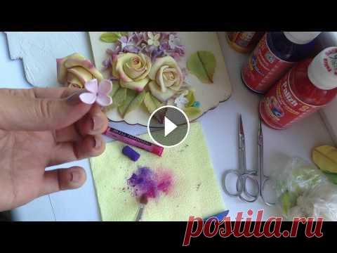 Соленое тесто.Панно с сиренью и розами.  Часть 1, продолжение Лепка панно. Продолжение первой части. Сборка композиции-во второй части....
