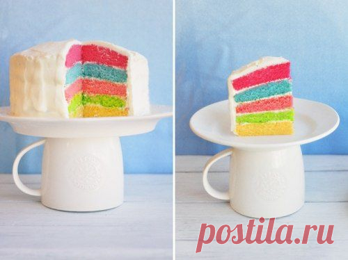Мастер-класс торт "Радуга" | 6 фотографий