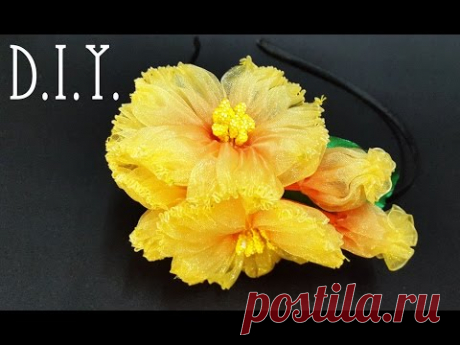 ❀ ♡ ❀ D.I.Y. Double Tone Organza Flower | MyInDulzens ❀ ♡ ❀