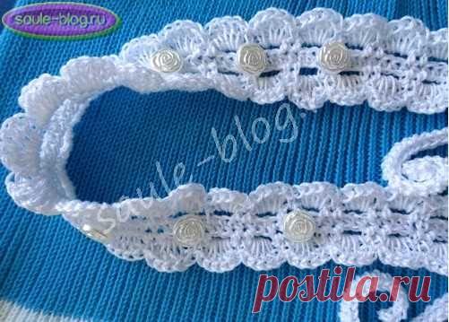 Как связать поясок крючком легко. Описание