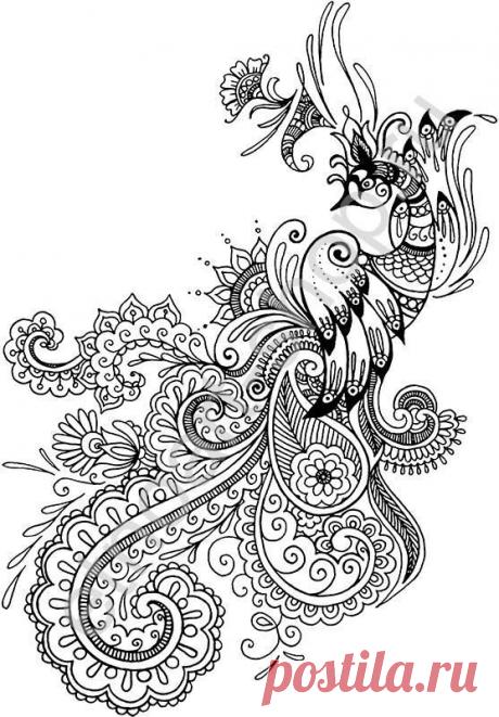 жар-птица / Handmade / Бирки, этикетки, трафареты, отрисовки... / Pinme.ru / Ирина