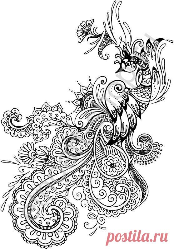 жар-птица / Handmade / Бирки, этикетки, трафареты, отрисовки... / Pinme.ru / Ирина