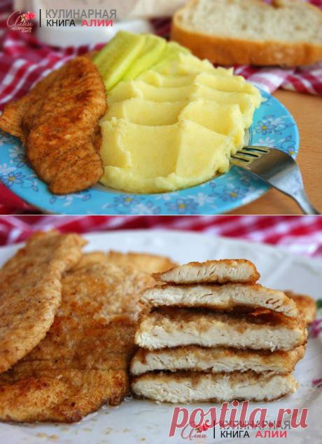 Куриное филе в сухарях с картофельным пюре - очень нежное (для детей) | Ваши любимые рецепты