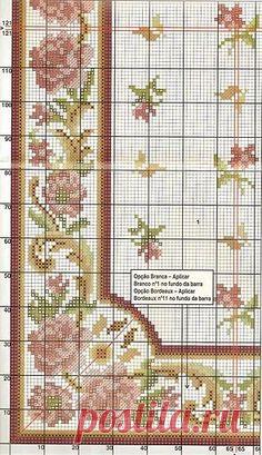 Схема роз для вышивки крестиком бисером